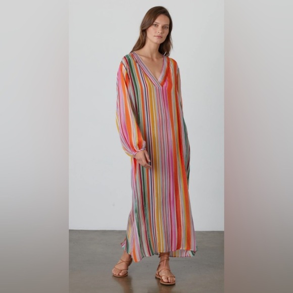 Velvet by Graham & Spencer Dresses & Skirts - VELVET BY GRAHAM & SPENCER PIA DRESS Colorful Striped Maxi DressSz XS